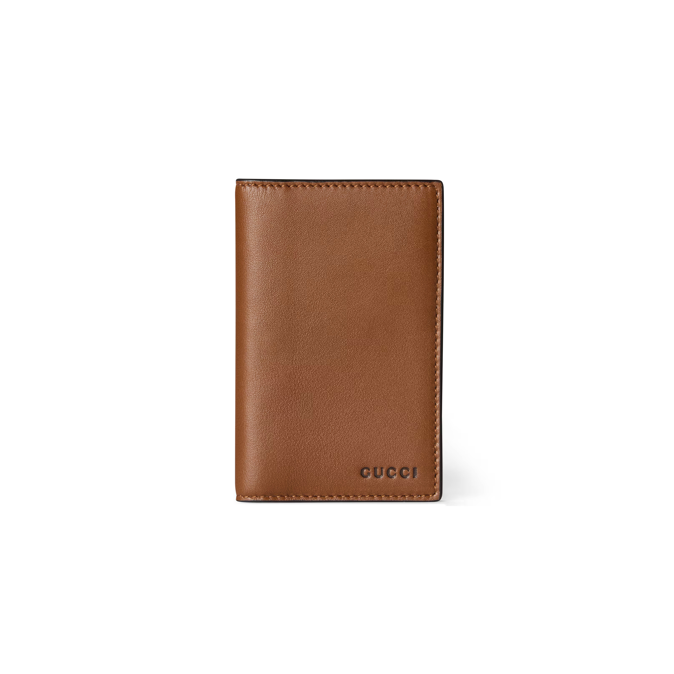 GUCCI GG EMBLEM BI-FOLD EMBOSSED CARD CASE 818953 (15*12cm) GUCCI GG EMBLEM BI-FOLD EMBOSSED CARD CASE 818953 (15*12cm)